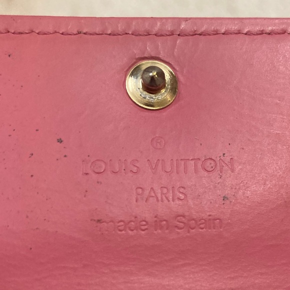 Cute! Auth Louis Vuitton Pink Key Case Multicles Pink Vernis Monogram Leather - Picture 6 of 8